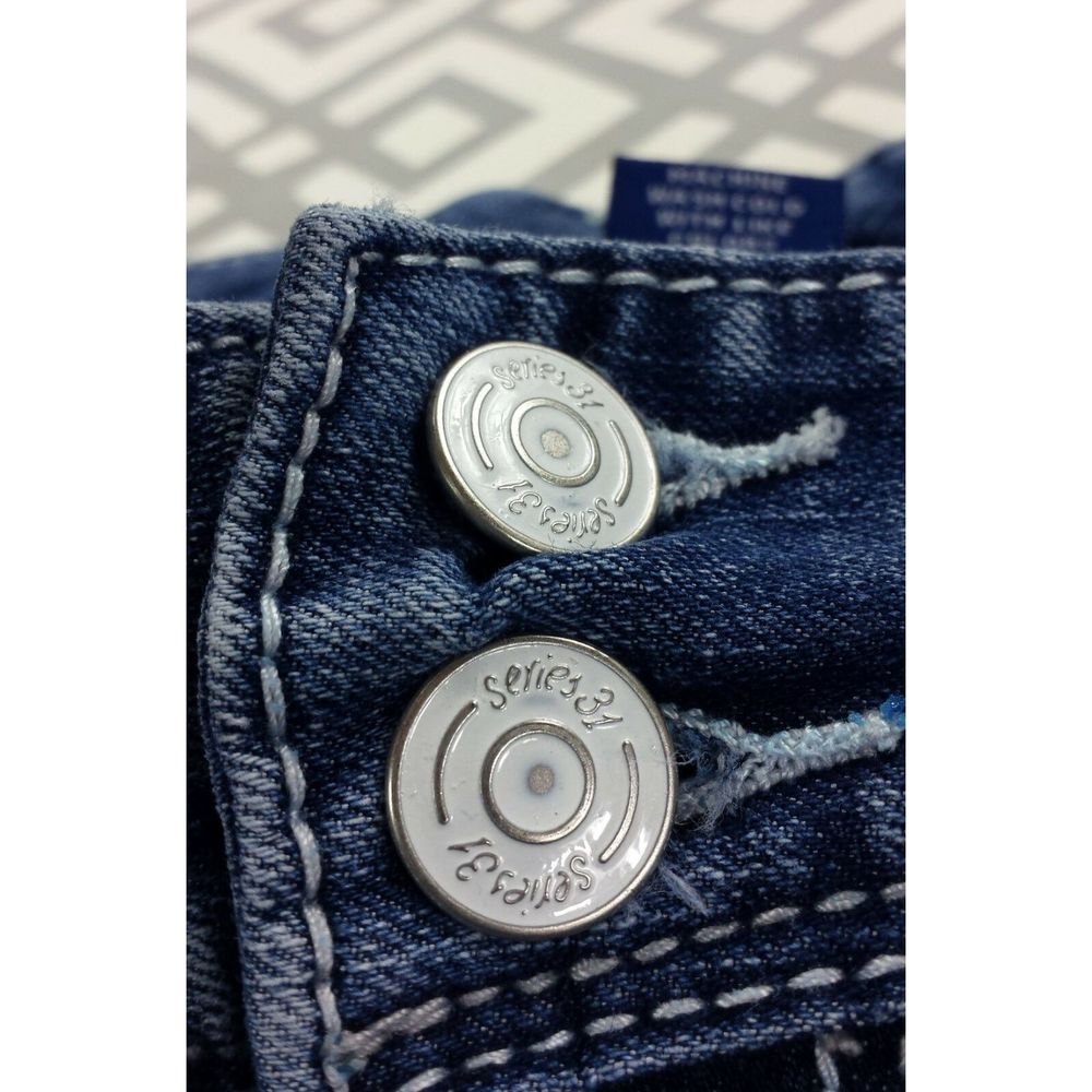 Series 31 Short Sexy Denim Shorts Jean Rhinestones - Picture 3 of 4